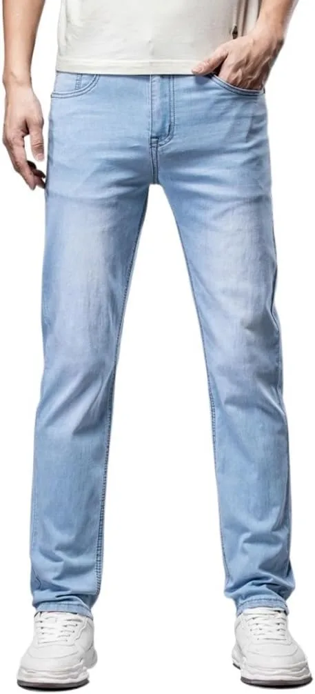 

Весенне-осенние джинсы прямого кроя с хлопком и эластаном SIDUFHAOPKLL