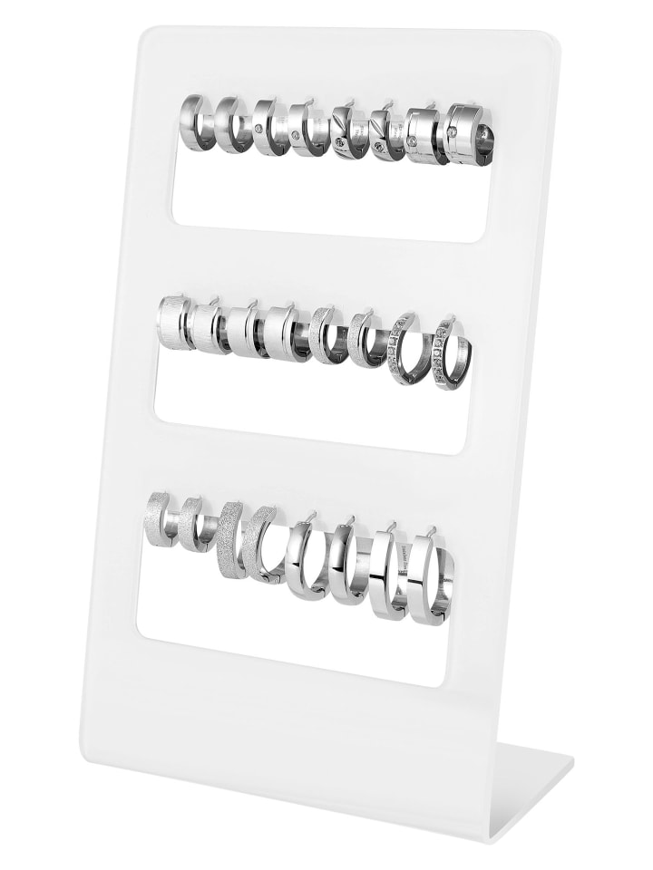 

Adeliás Женские серьги - Серьги-кольца из нержавеющей стали серебристого цвета