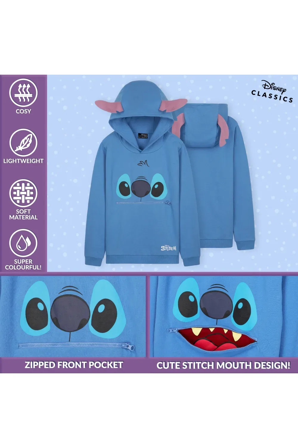 Худи с принтом Stitch Disney, мультиколор — фото 3
