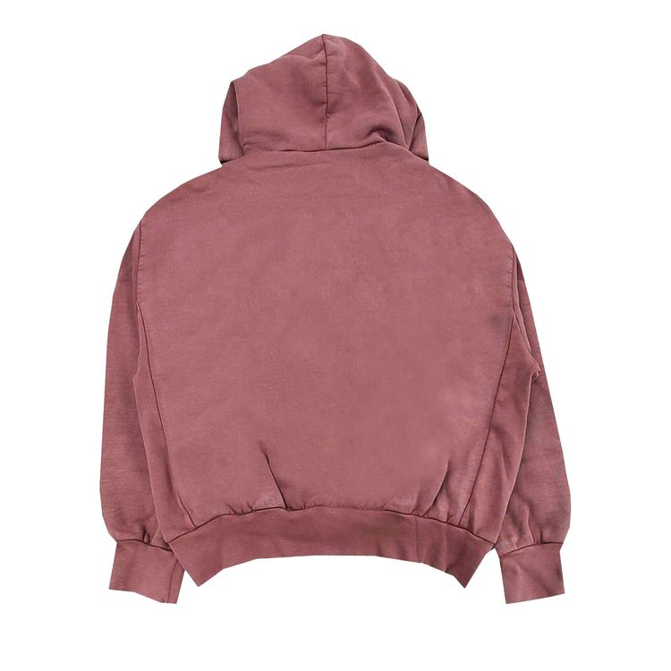 Худи Fear of God Essentials Heavy Fleece Vintage Shrunken Hoodie Crimson, красный — фото 2