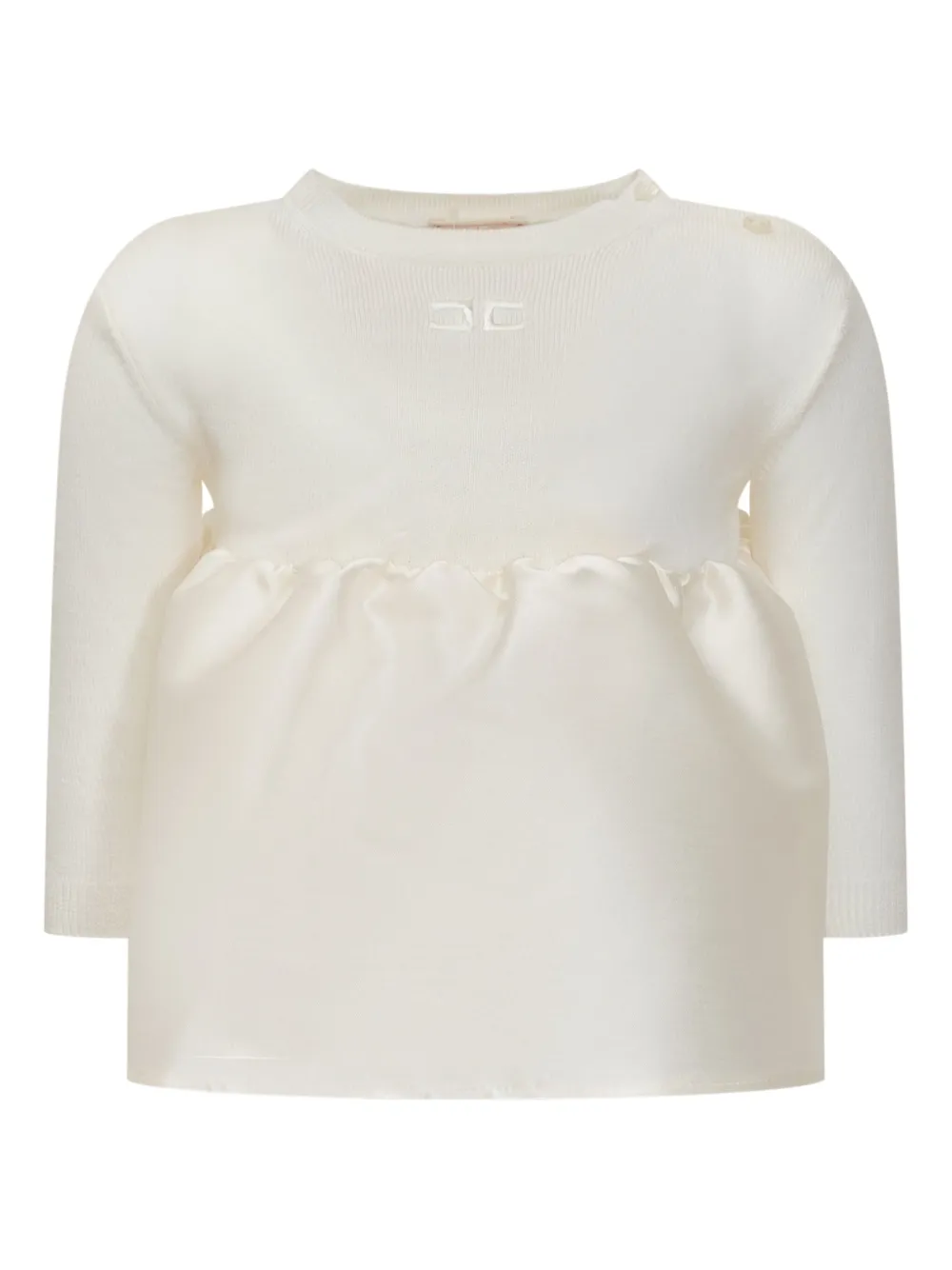 

Платье из тафты Elisabetta Franchi La Mia Bambina, нейтральный