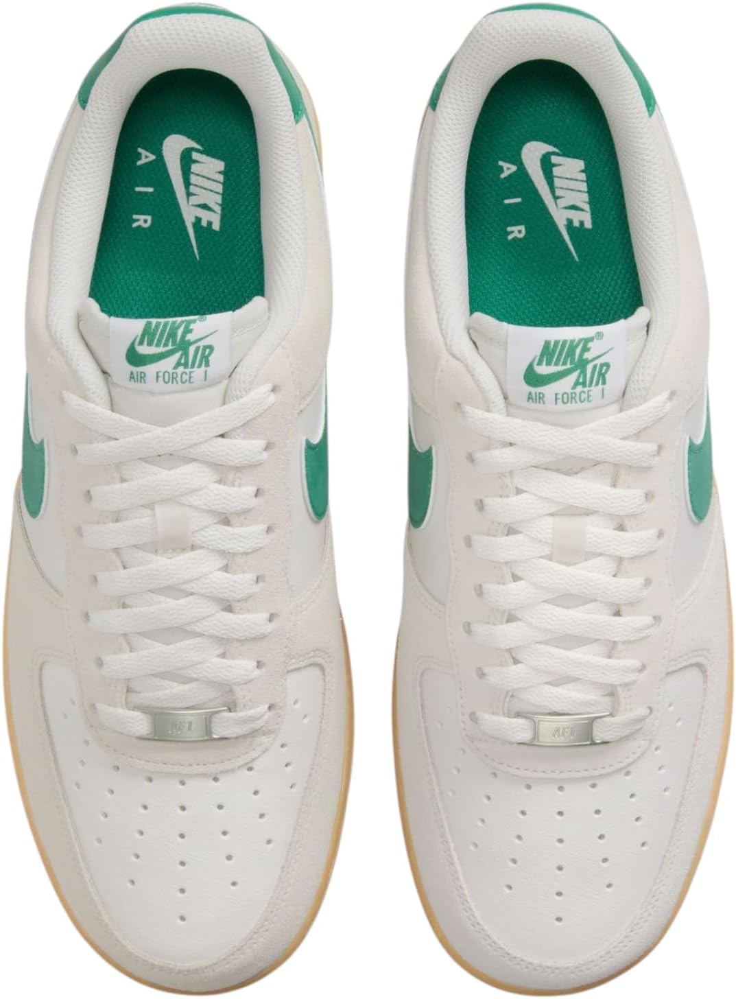 Мужские кроссовки Nike Air Force 1 '07 LV8, белый/зеленый/желтый — фото 4