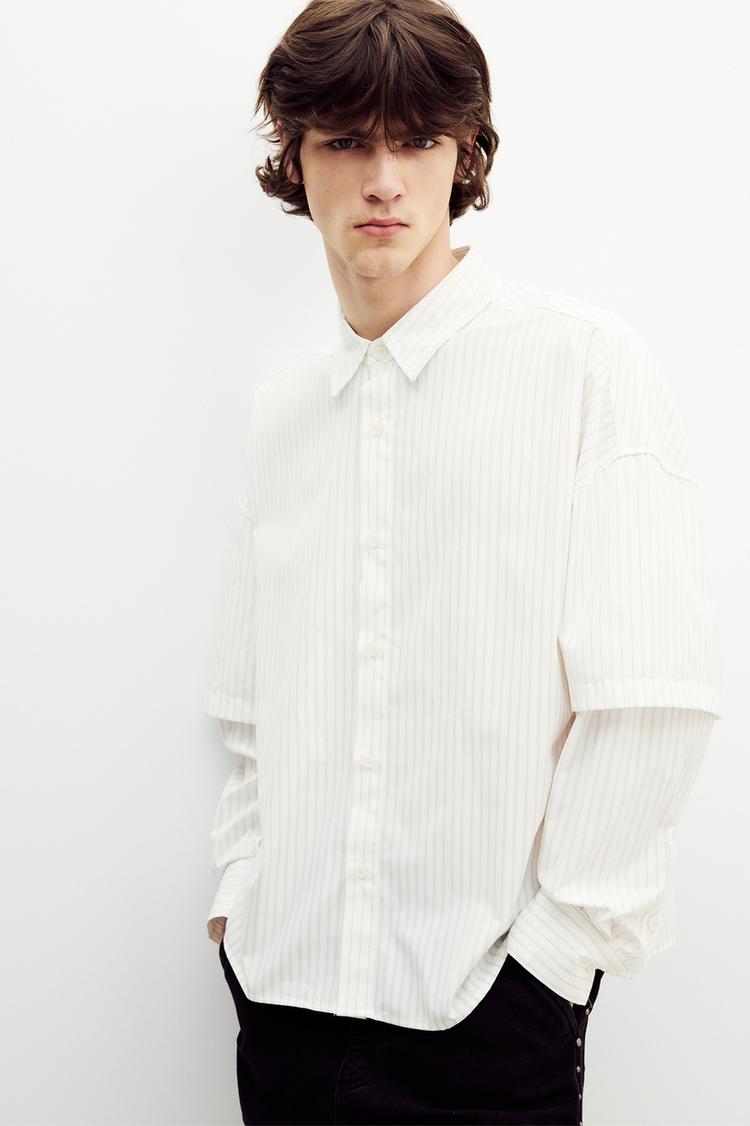 

Рубашка с двойным рукавом Pull And Bear, мультиколор