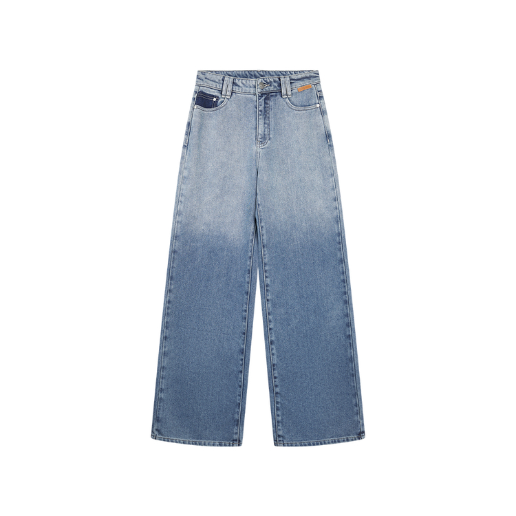 

ELLE Джинсы женские синие утепленные прямого кроя