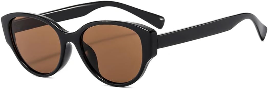 

Винтажные солнцезащитные очки «кошачий глаз» для женщин, маленькая оправа, для мужчин, для активного отдыха, путешествий, вождения, защита от УФ-излучения UV400 TVTBBVV, Black Brown