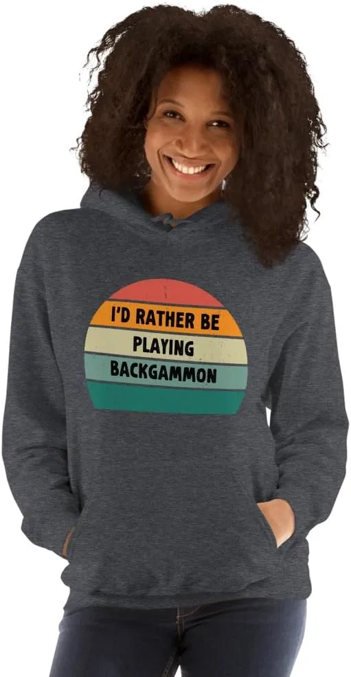 Толстовка для настольных игр | I'd Rather Be Playing Backgammon унисекс Generic, Dark Heather