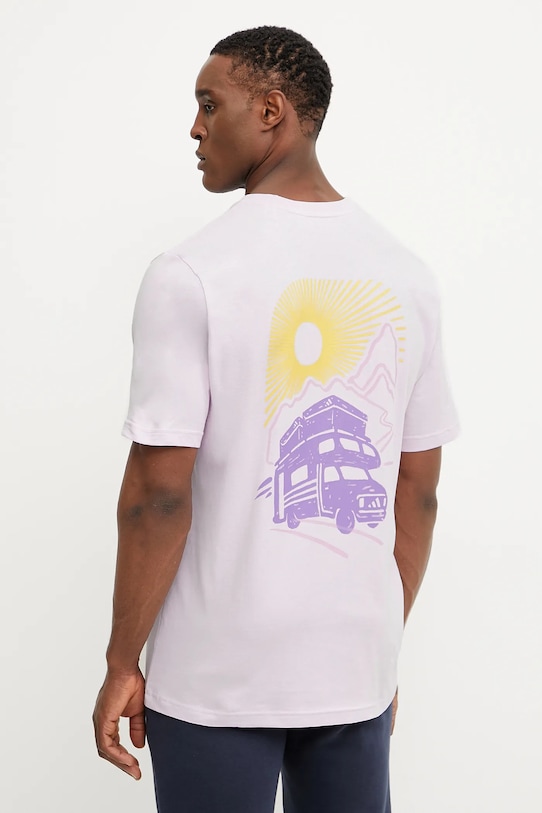 

Хлопковая футболка Adidas, фиолетовый