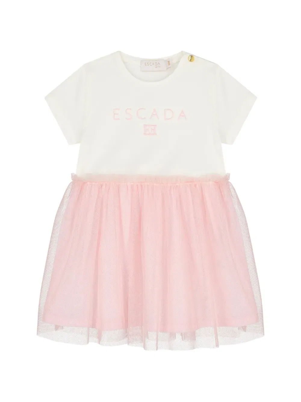 Платье с оборками Escada Kids, розовый