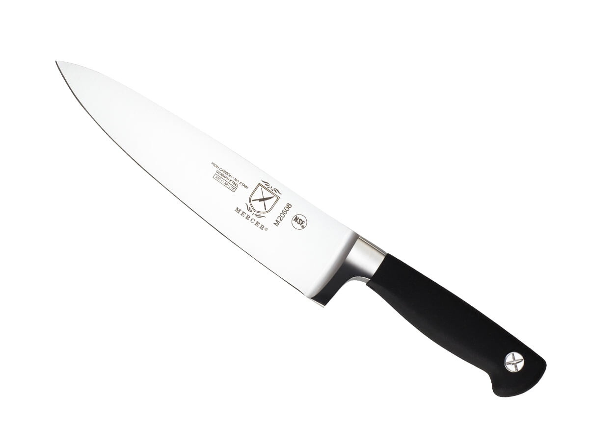

Нож шеф-повара из высокоуглеродистой немецкой стали Mercer Culinary Genesis Steel, черный