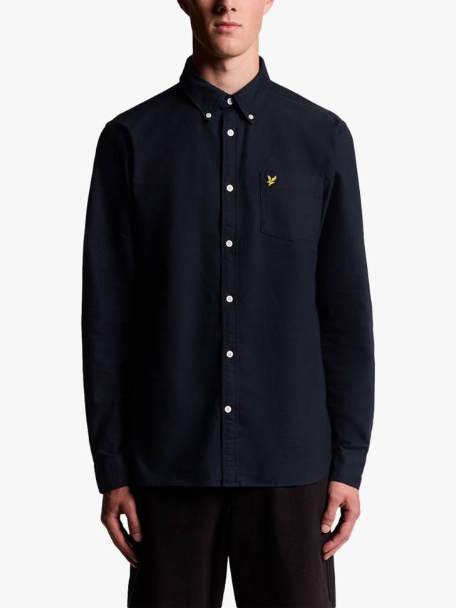 

Хлопковая рубашка Oxford Lyle & Scott, Dark Navy