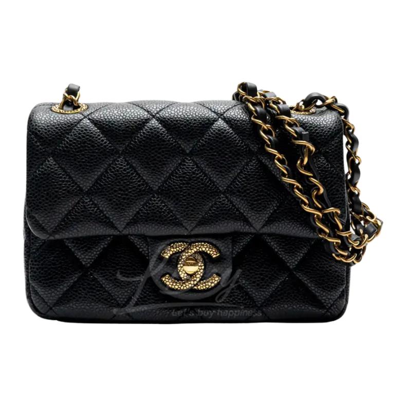 

CHANEL Кожаная сумка через плечо мини женская черная