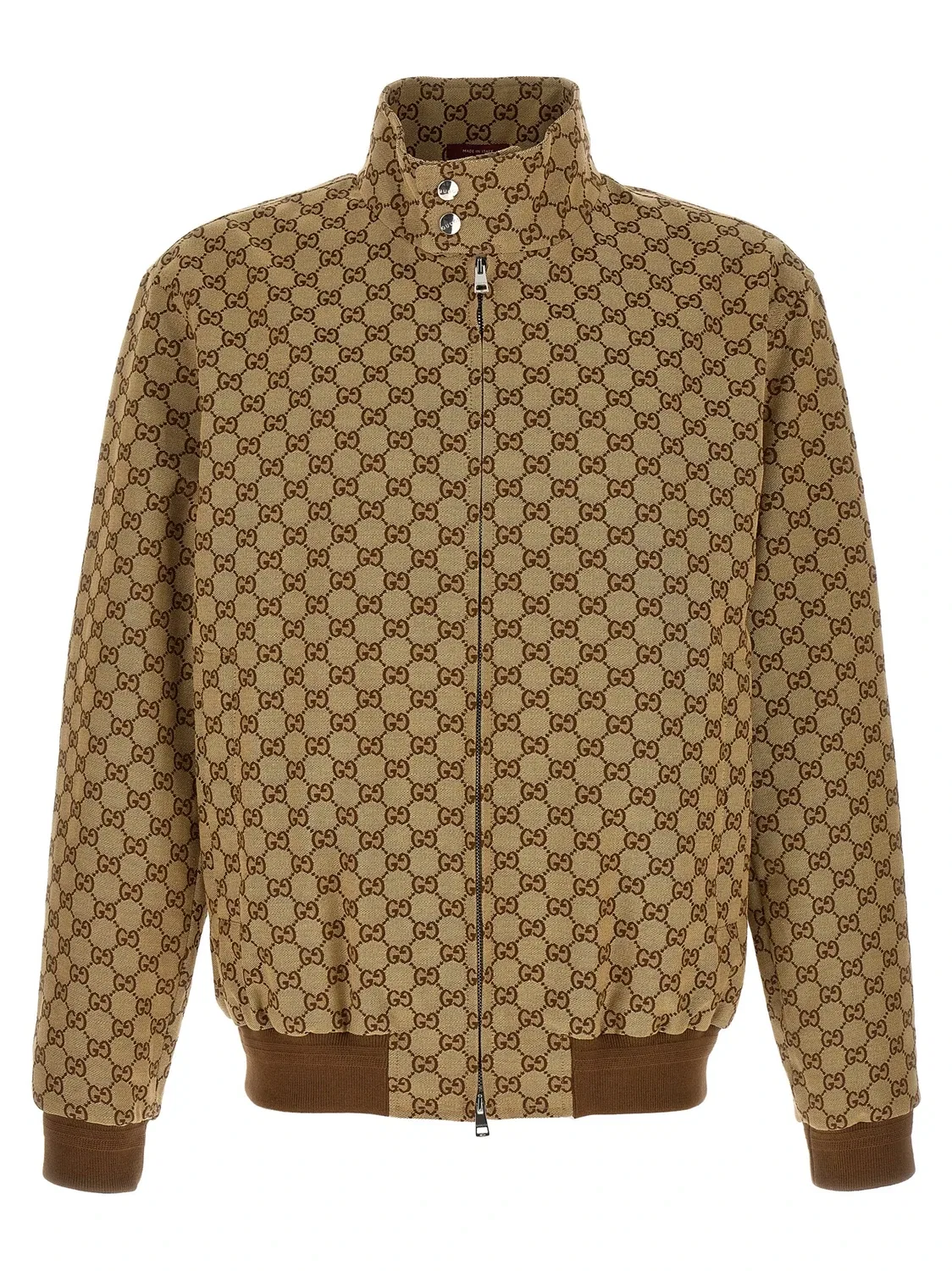 Бомбер Gucci с монограммой GG, бежевый