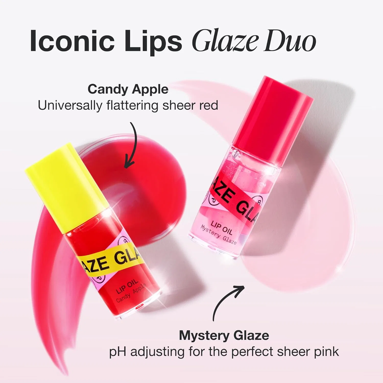 Набор блесков для губ Innbeauty Project Glaze Lip Oil, Candy Apple и Mystery Glaze, 2x6 мл, красный — фото 4
