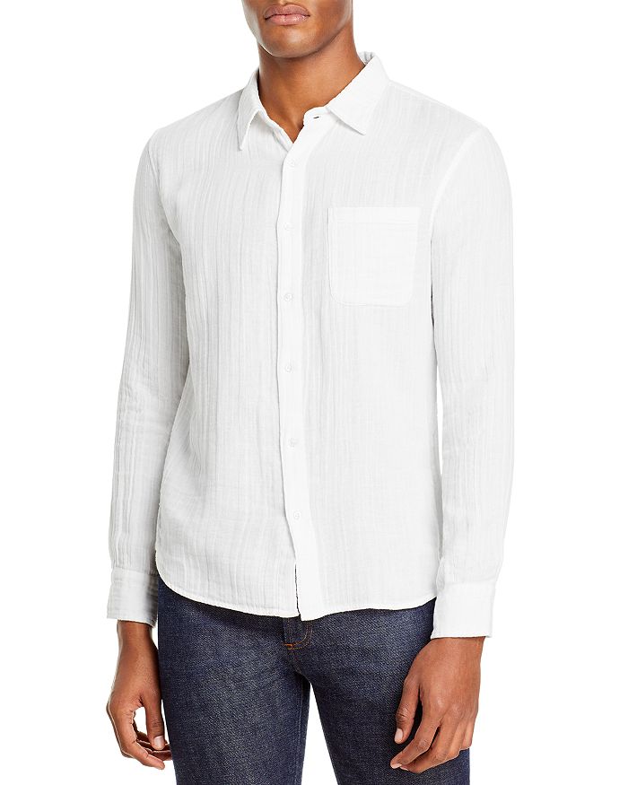 

Рубашка Elton Woven Gauze Regular Fit на пуговицах Velvet by Graham & Spencer, белый