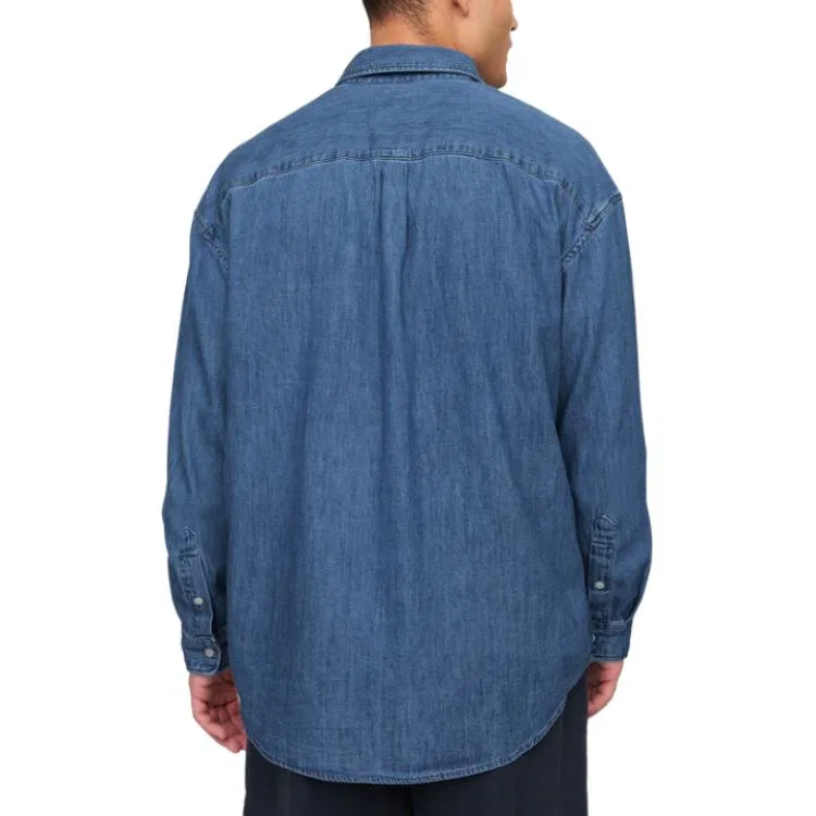 Рубашка мужская Medium Washed Moderate GAP — фото 4