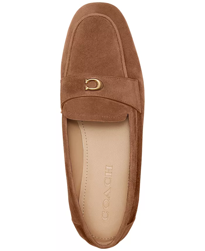 Женские лоферы Sculpted C с круглым носком Coach, коричневый — фото 4