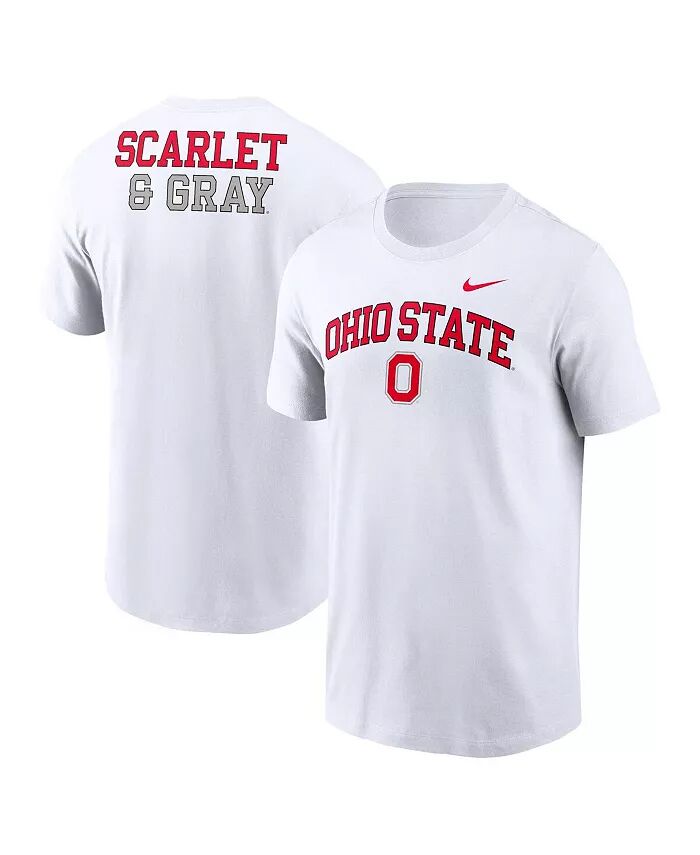 

Мужская белая футболка Ohio State Buckeyes Blitz 2-Hit Nike