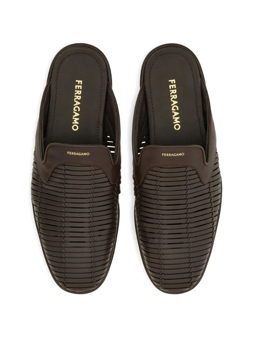 Мюли из телячьей кожи Ferragamo, коричневый — фото 4