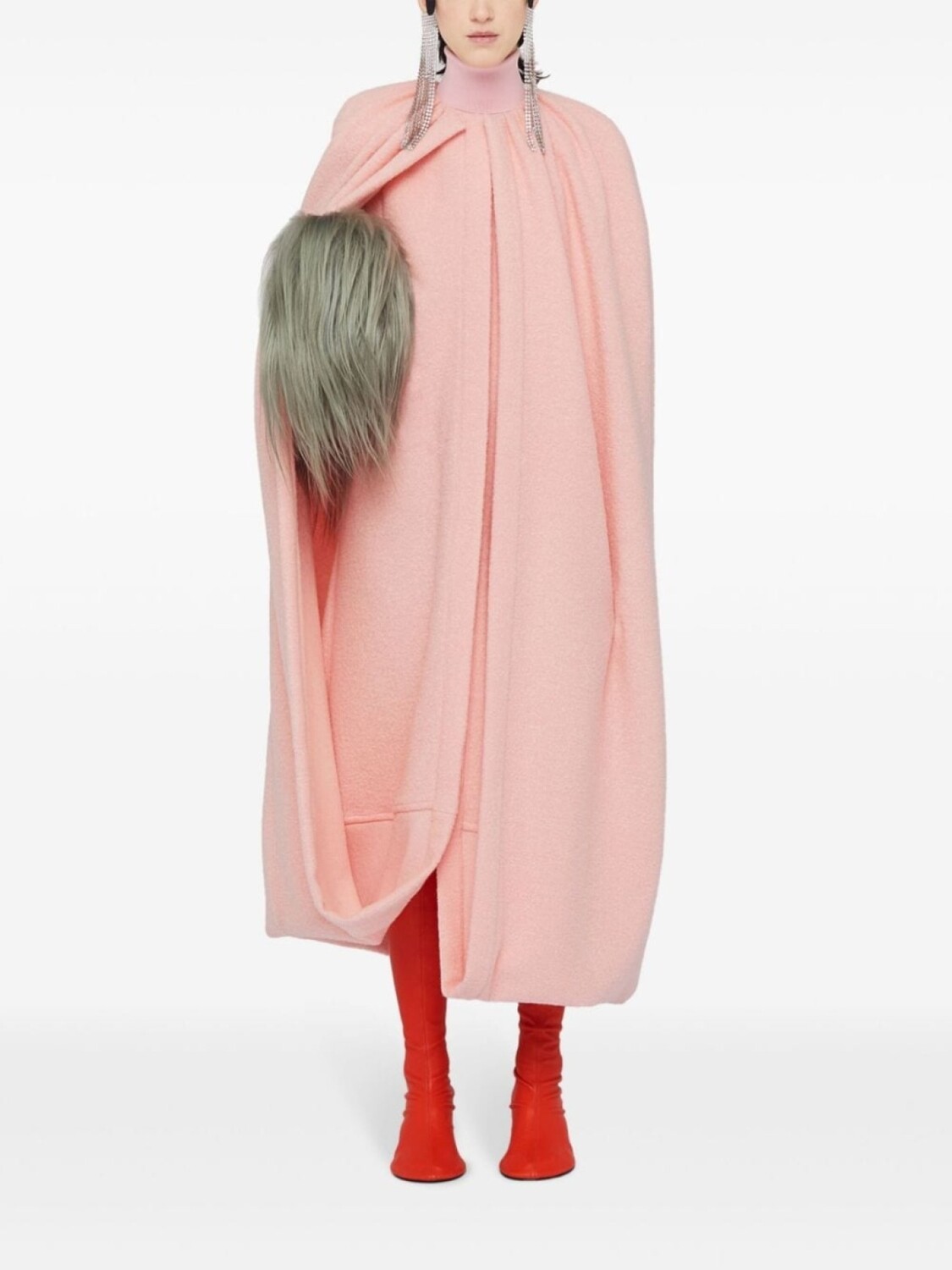 

Jil Sander кейп с короткими рукавами, розовый