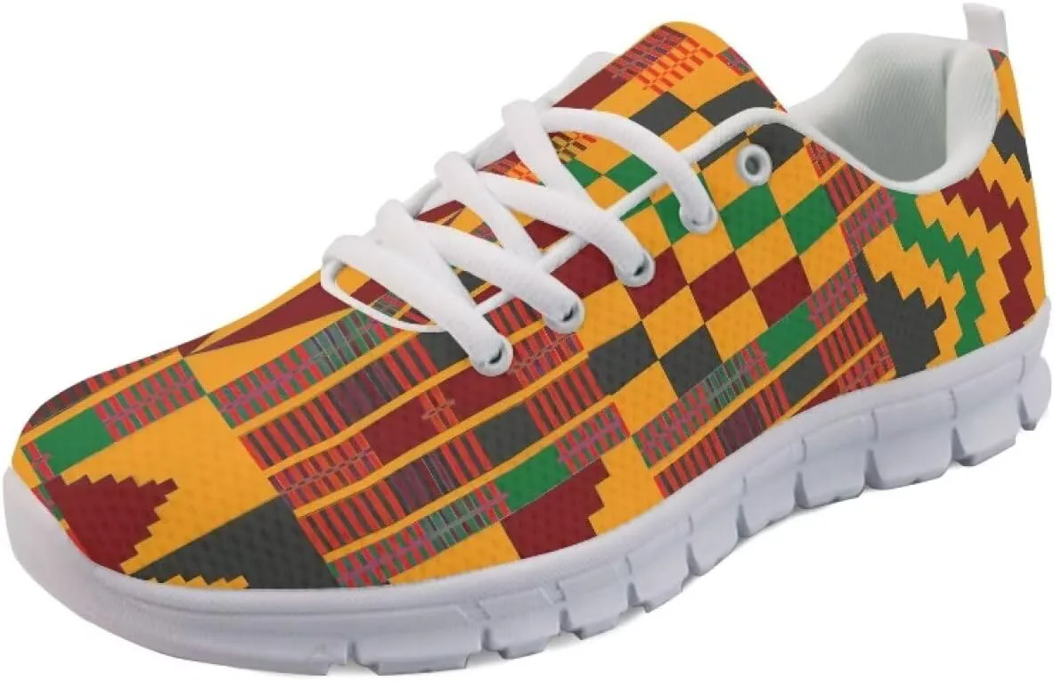 

AmzPrint Американские азтекские кенты этнический графический племенной принт Белая подошва Африканские мужские кроссовки модные повседневные