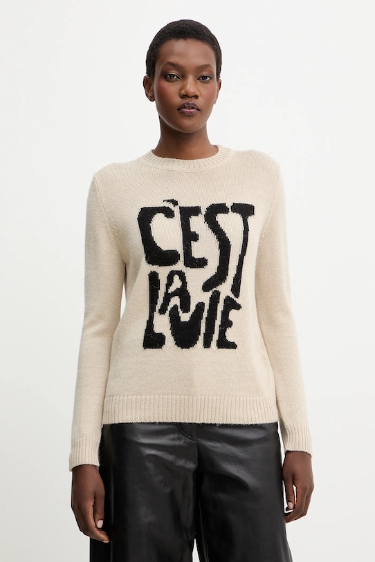 

Шерстяной свитер NITRA Weekend Max Mara, бежевый