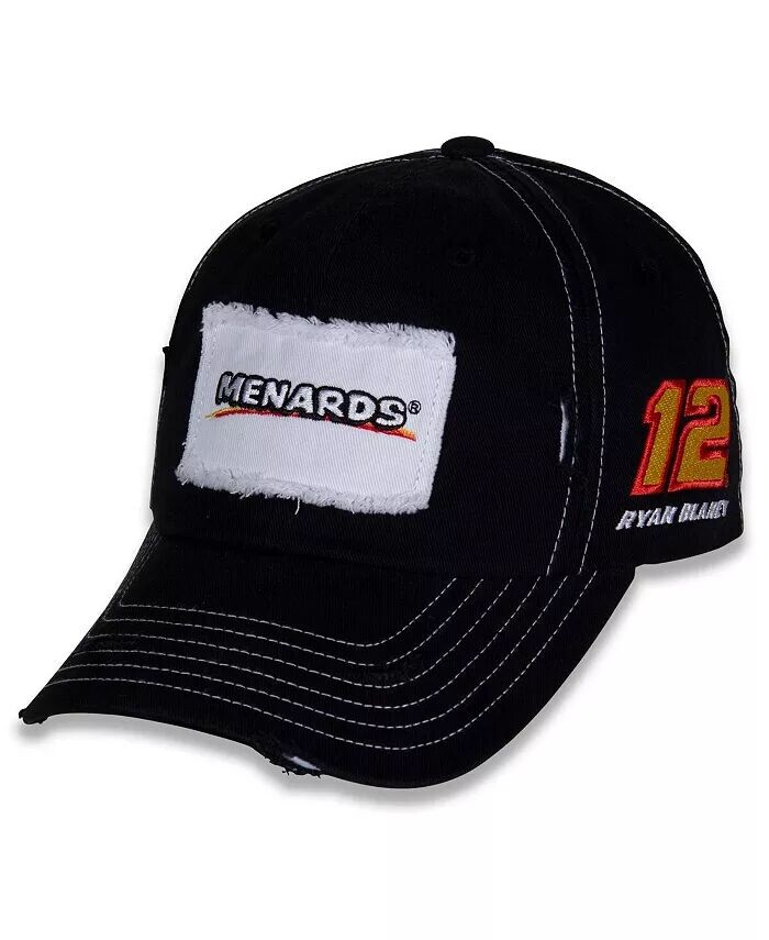 

Мужская черная регулируемая шляпа Ryan Blaney Menards Vintage Patch Team Penske, черный