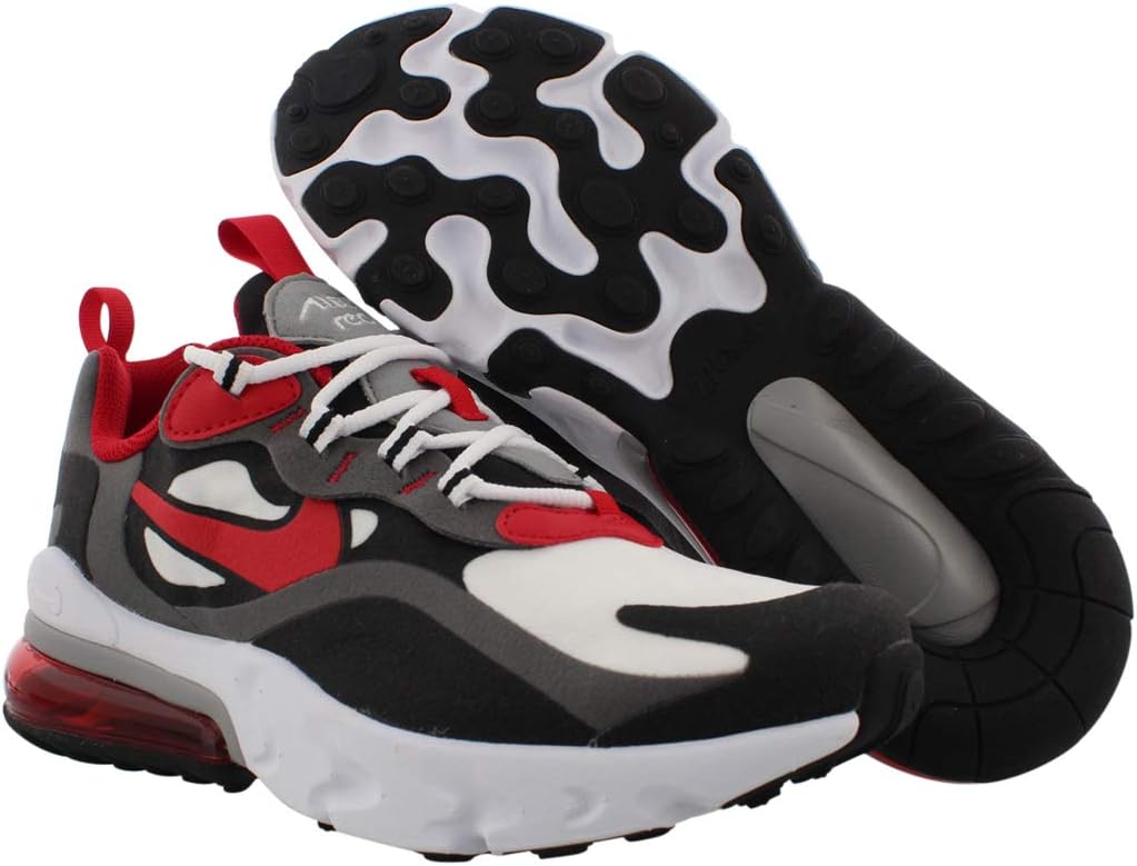 Детские кроссовки Nike Air Max 270 React, белый/черный/красный/серый — фото 2