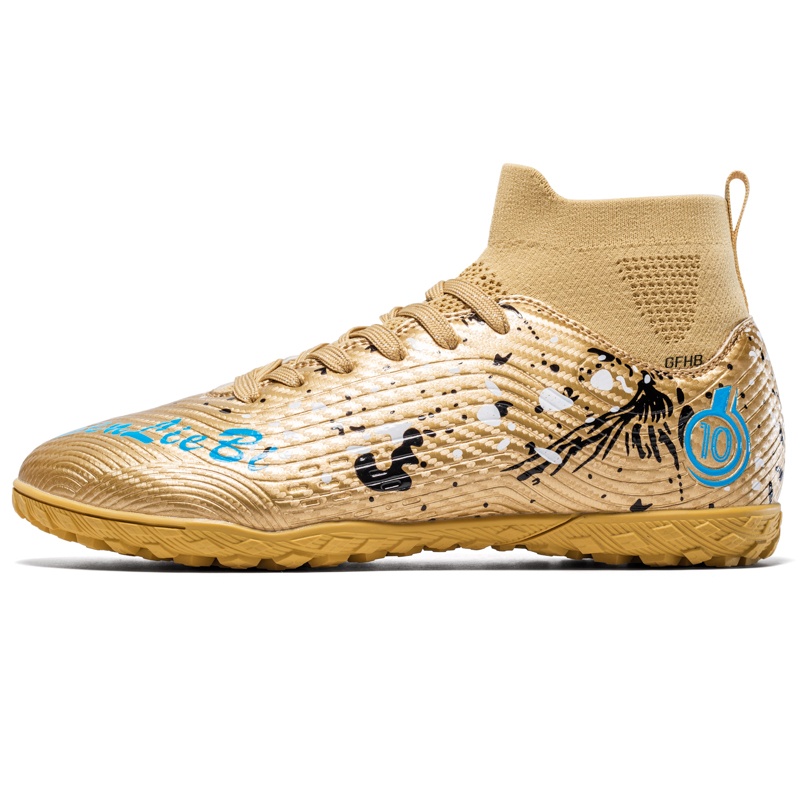 

Износостойкие дышащие низкие детские футбольные бутсы для подростков Kung Fu partners, золотой