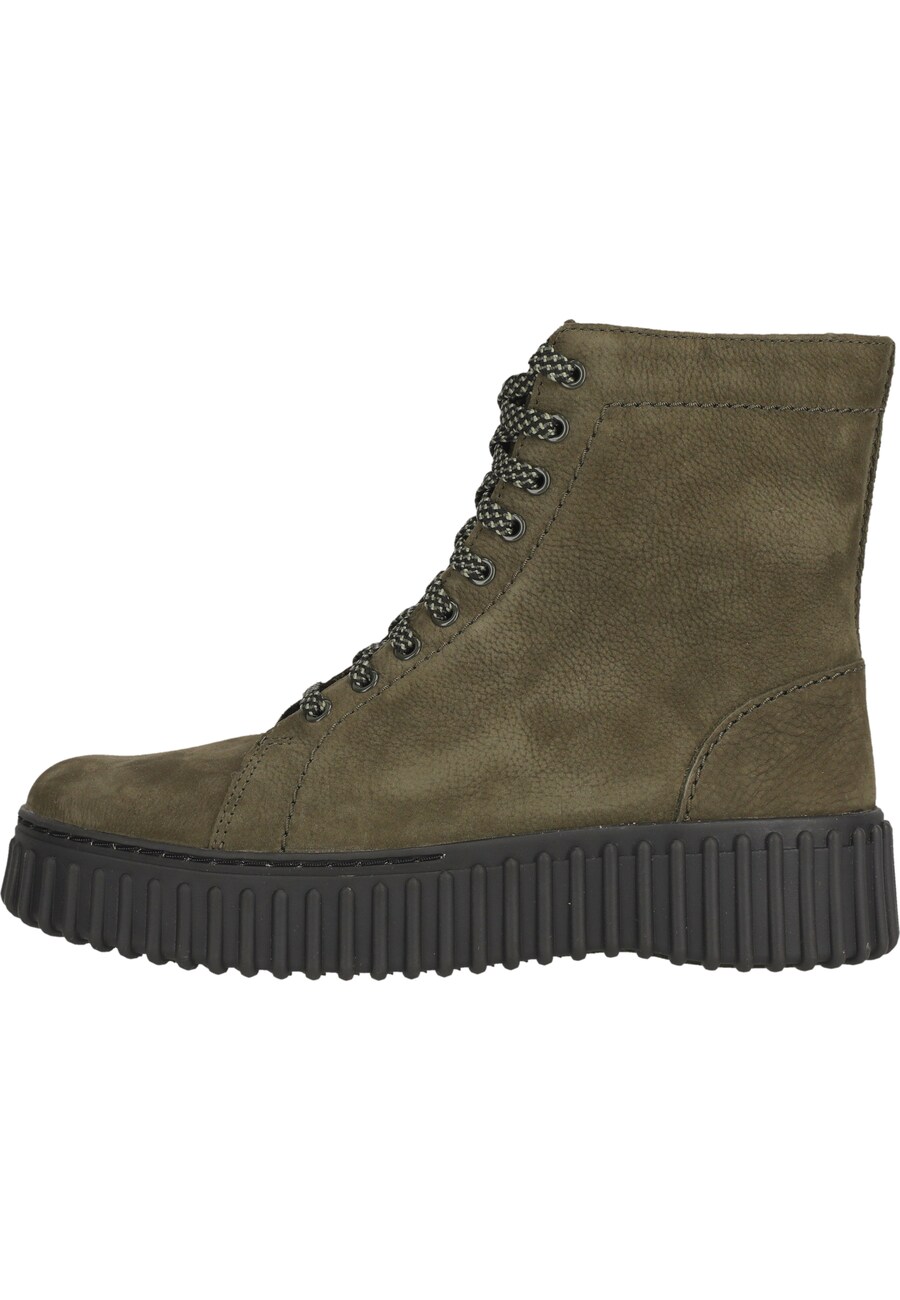 Ботинки женские CLARKS Torhill Rise кожаные на толстой подошве, зеленый — фото 2