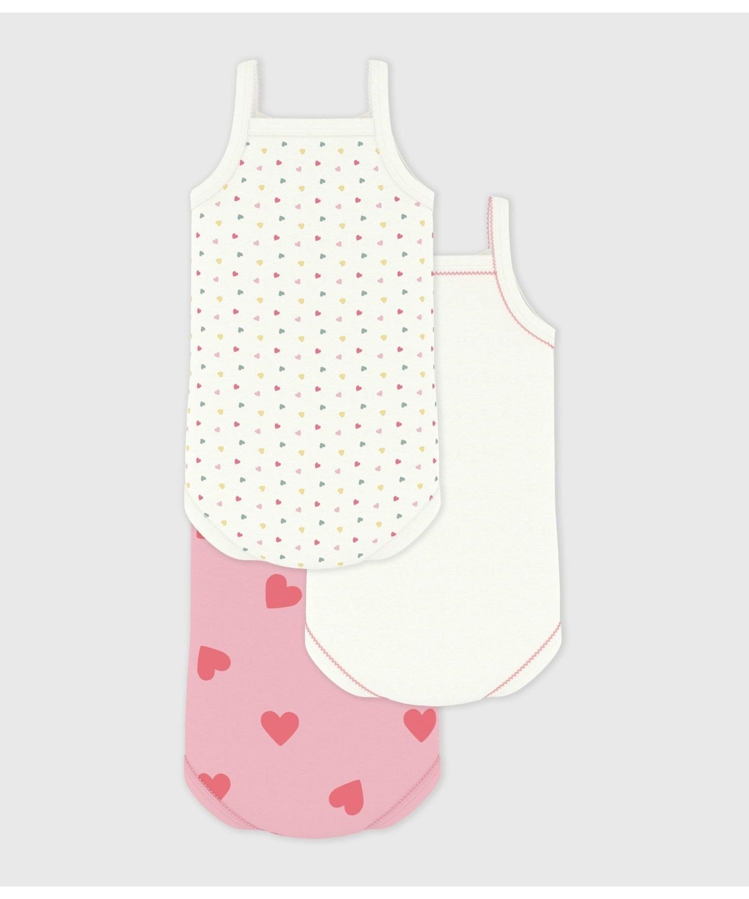 Комплект из 3 боди с принтом в виде сердечек PETIT BATEAU, Multicolor 1 — фото 2