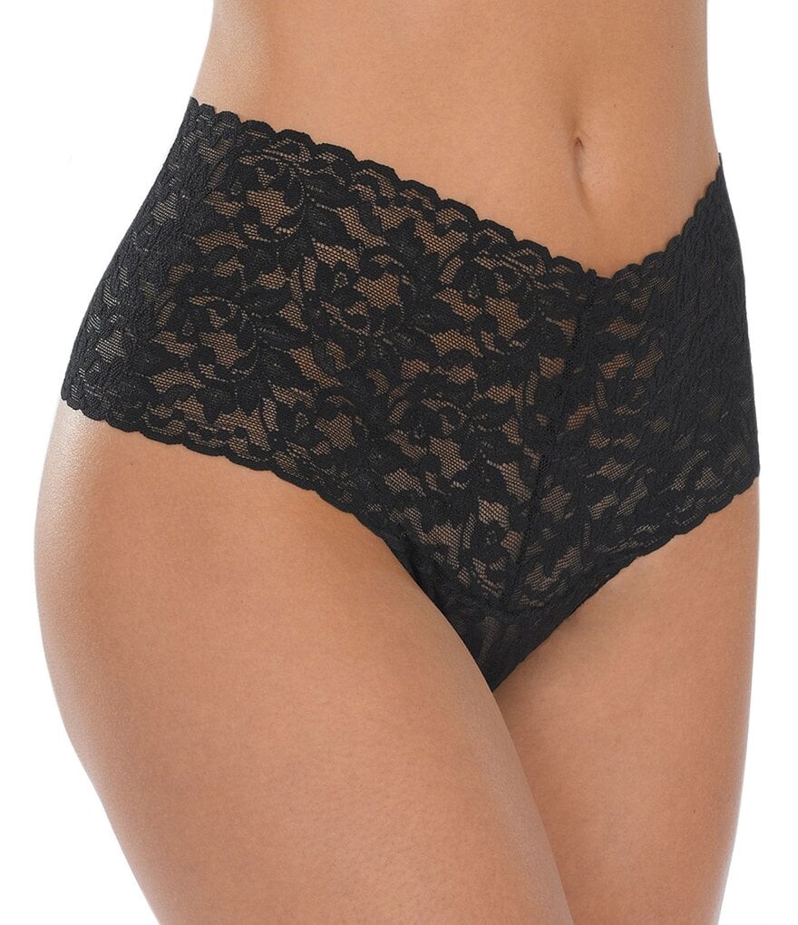 

Кружевные стринги Hanky ​​Panky Signature в стиле ретро Hanky Panky, черный