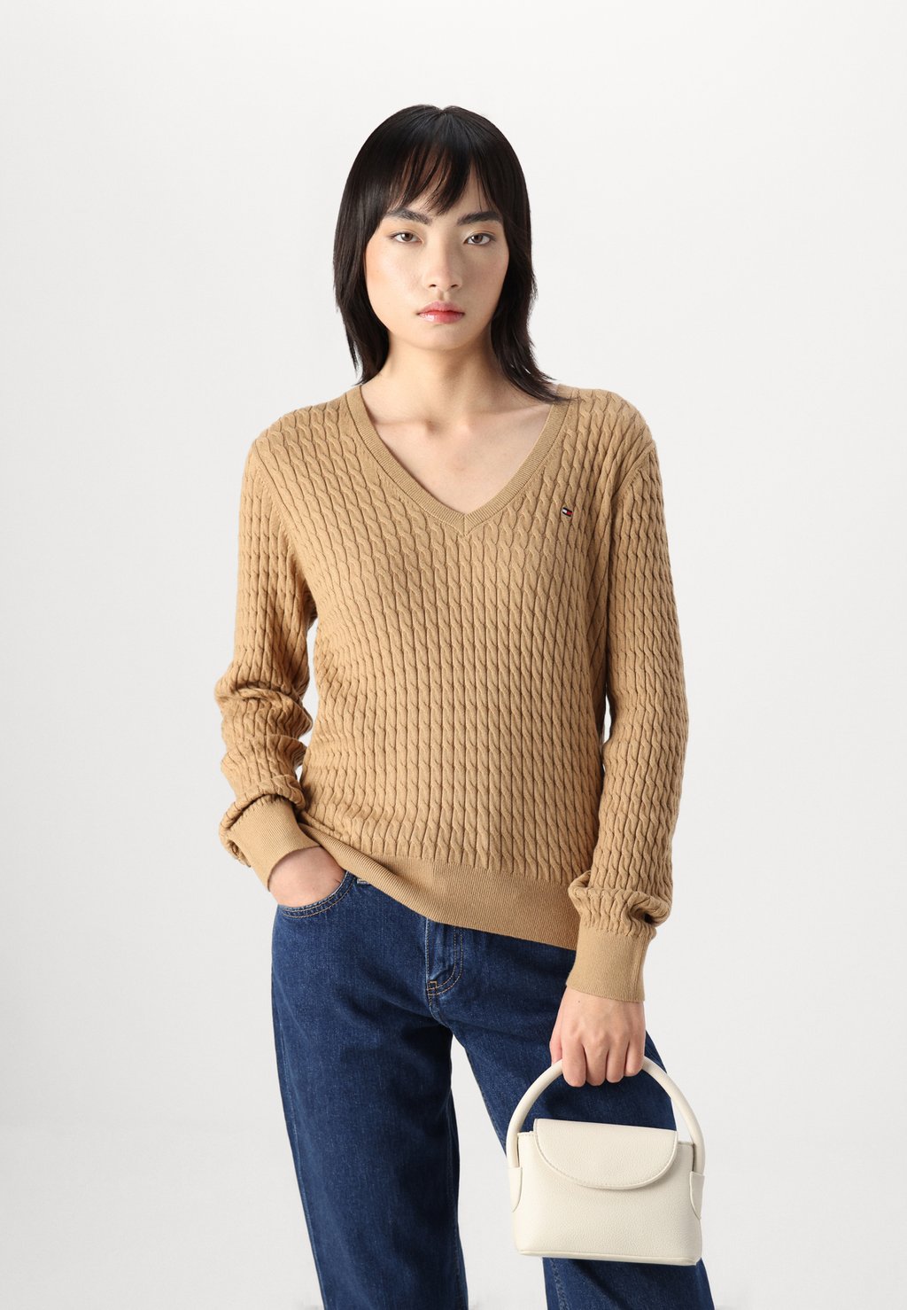 

Джемпер CABLE Tommy Hilfiger, бежевый