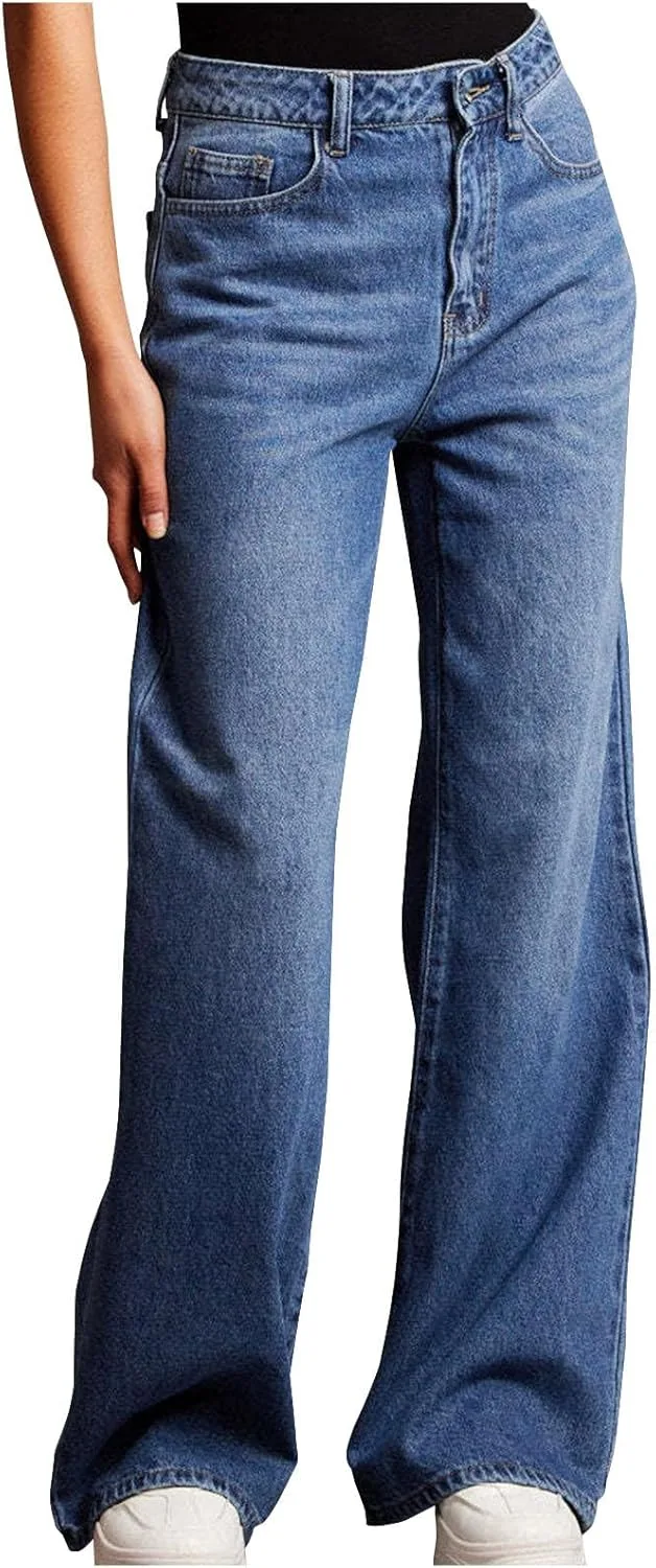 

Akklian Y2k джинсы для женщин с низкой посадкой, свободные широкие, в стиле ретро