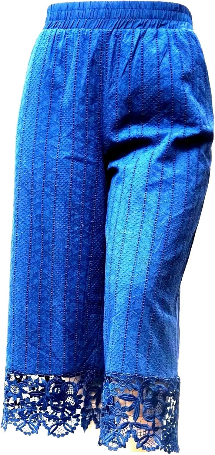 

VERONA COUTURE/PASION Женские джинсы-капри Plus Size Stretch Premium Navy Blue Denim High Waist PASIONDBJEANS