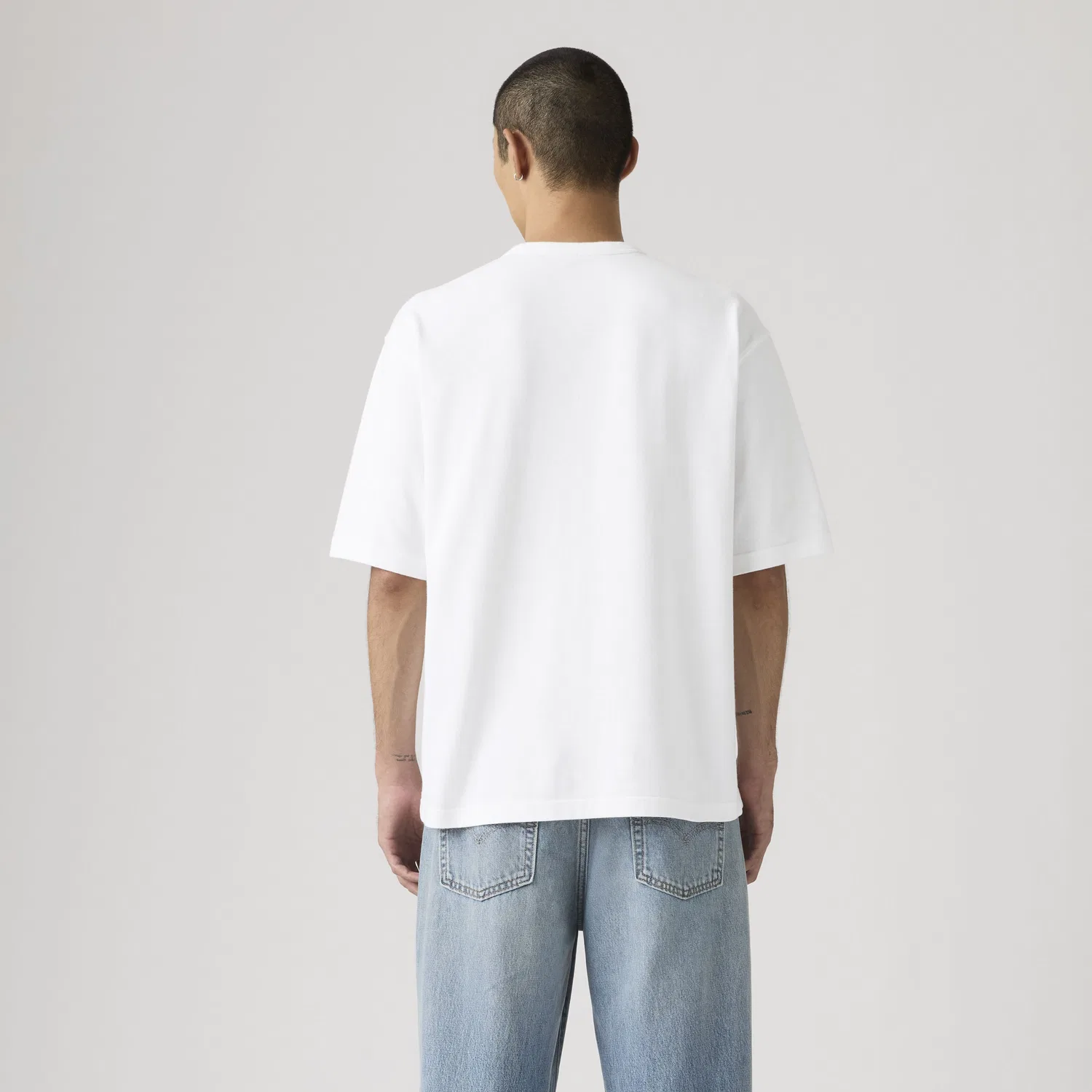 Свободная футболка из плотной ткани Levi's, White — фото 4