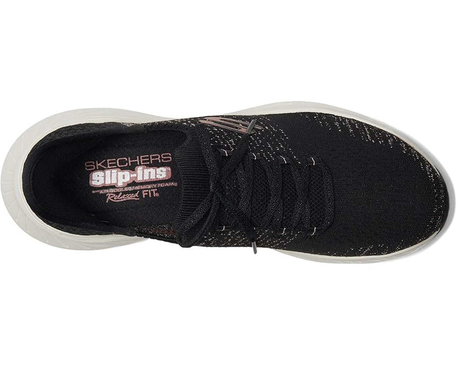 Кроссовки SKECHERS Edgeride Hands Free Slip-INS, цвет Black Rose Gold — фото 2