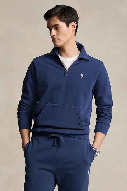 

Хлопковая толстовка Polo Ralph Lauren, темно-синий