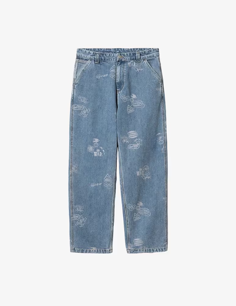 

Штамповые брюки Carhartt WIP, синий