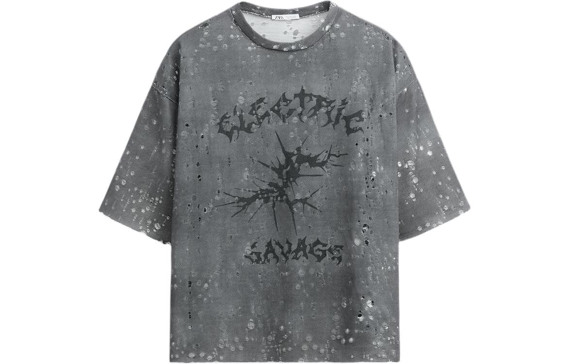 

Футболка мужская серая Zara, серый
