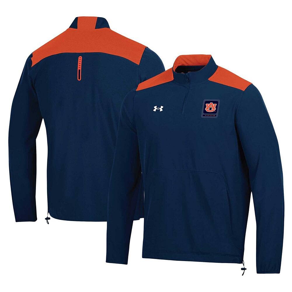 

Мужской топ Under Armour Navy Auburn Tigers 2023 Motivate с полумолнией до половины, цвет Aub Navy