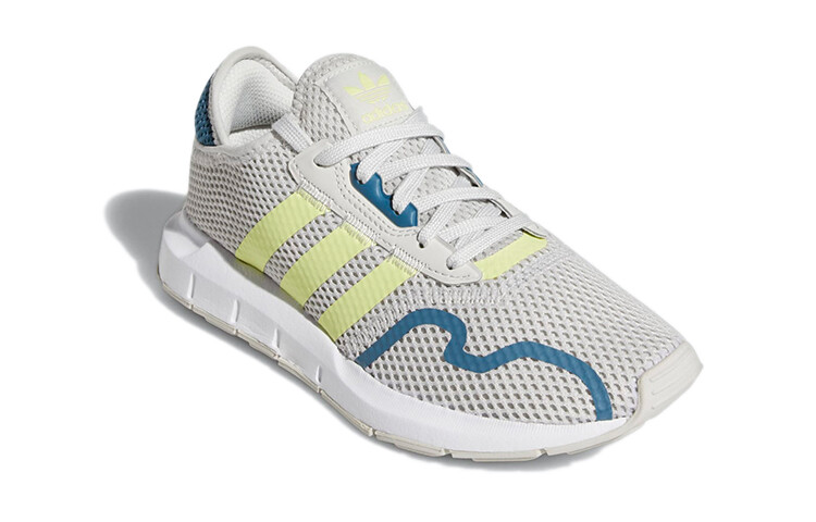 Кроссовки Swift Run X Kids GS Low-top Серый/желтый/синий Adidas Originals — фото 3