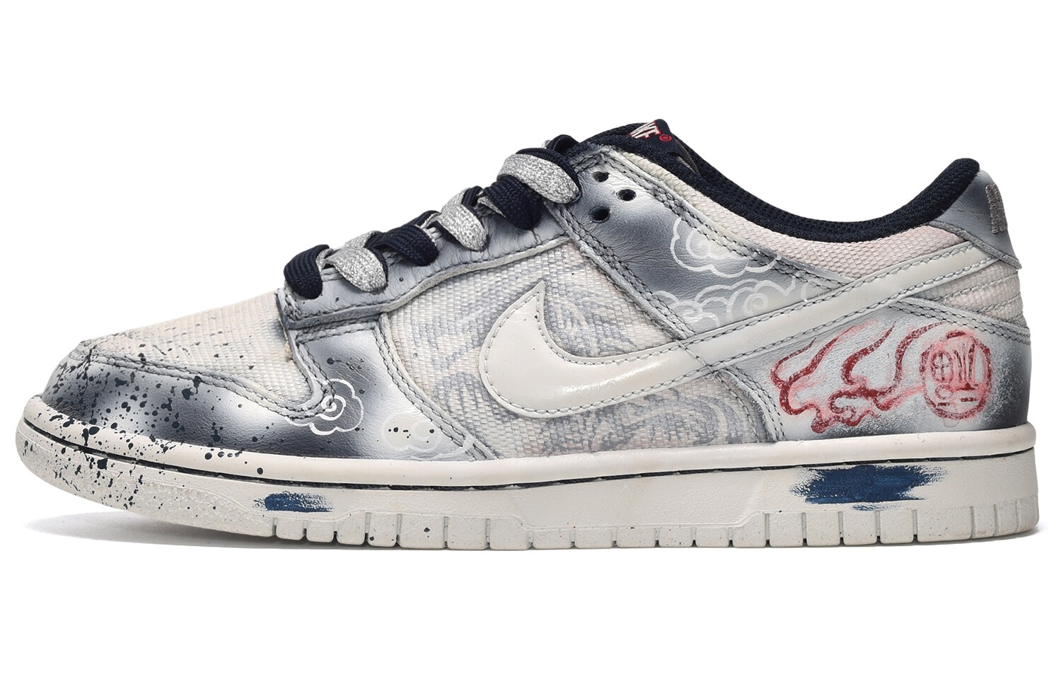 

Мужские кроссовки для скейтбординга Nike Dunk Low, White/Blue