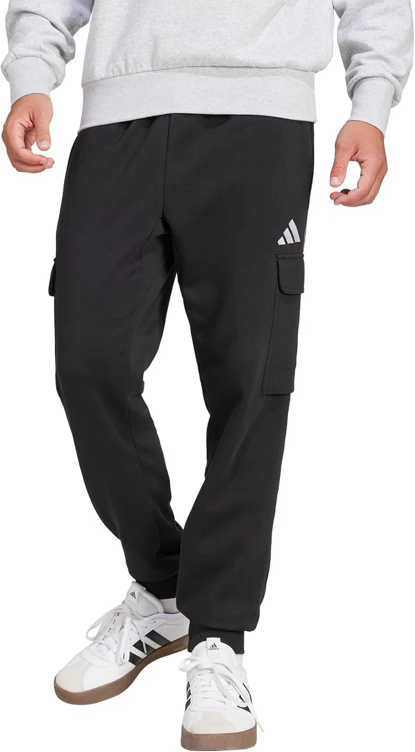 Брюки-карго Adidas Essentials Feel Cozy Fleece Adidas Originals, черно-белый