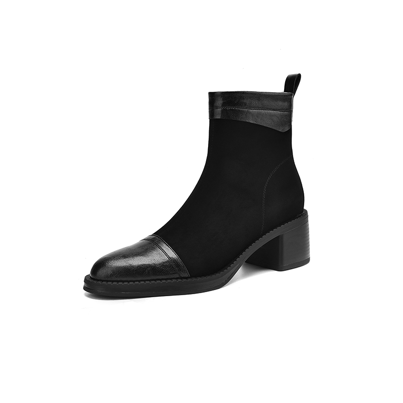 Yeezyy Reezy Черные женские ботинки на каблуке 5,5 см, цвет Black