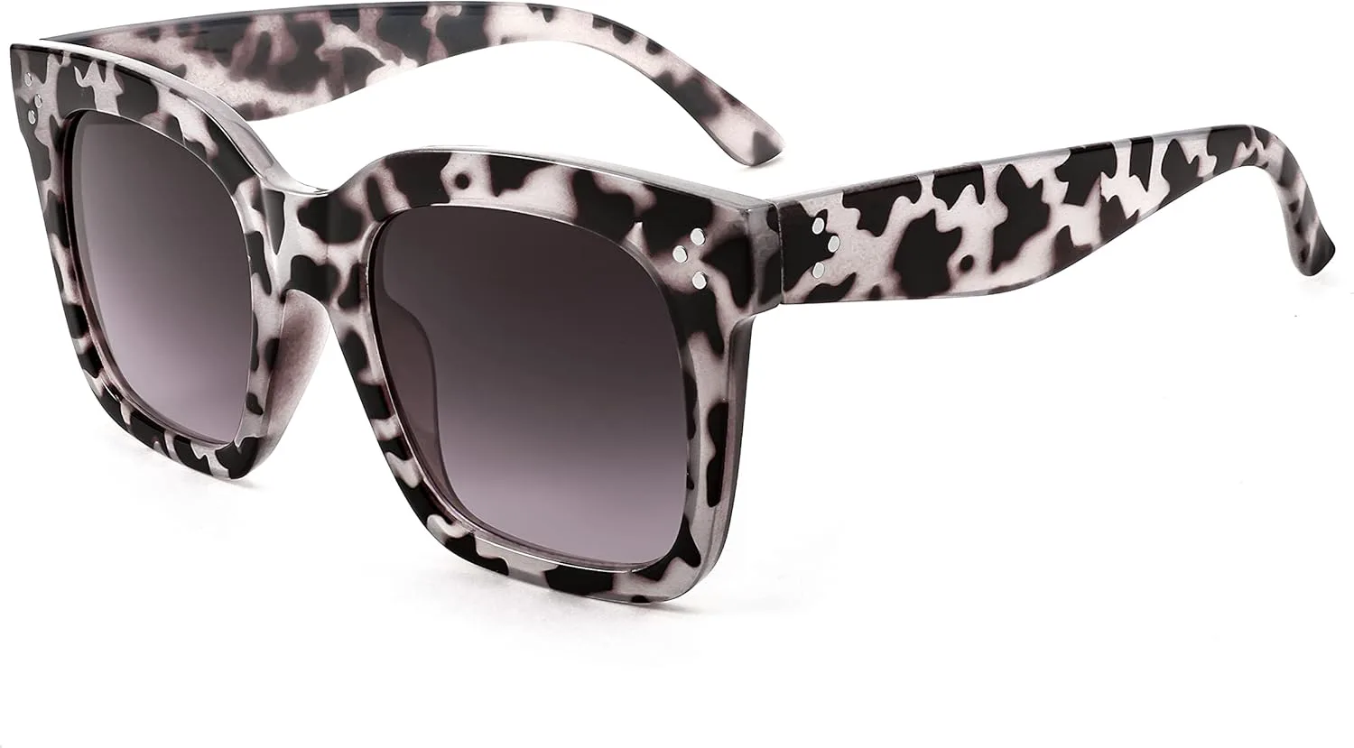 

FEISEDY Винтажные женские солнцезащитные очки-бабочки, дизайнерские, роскошные, квадратные, с градиентным переходом цвета, модель B2486, White Leopard Camo