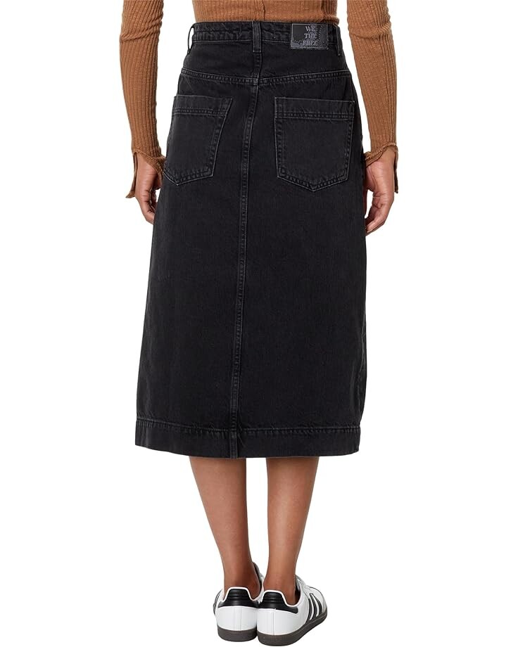 

Юбка Free People Wild Roses Midi Skirt, черный