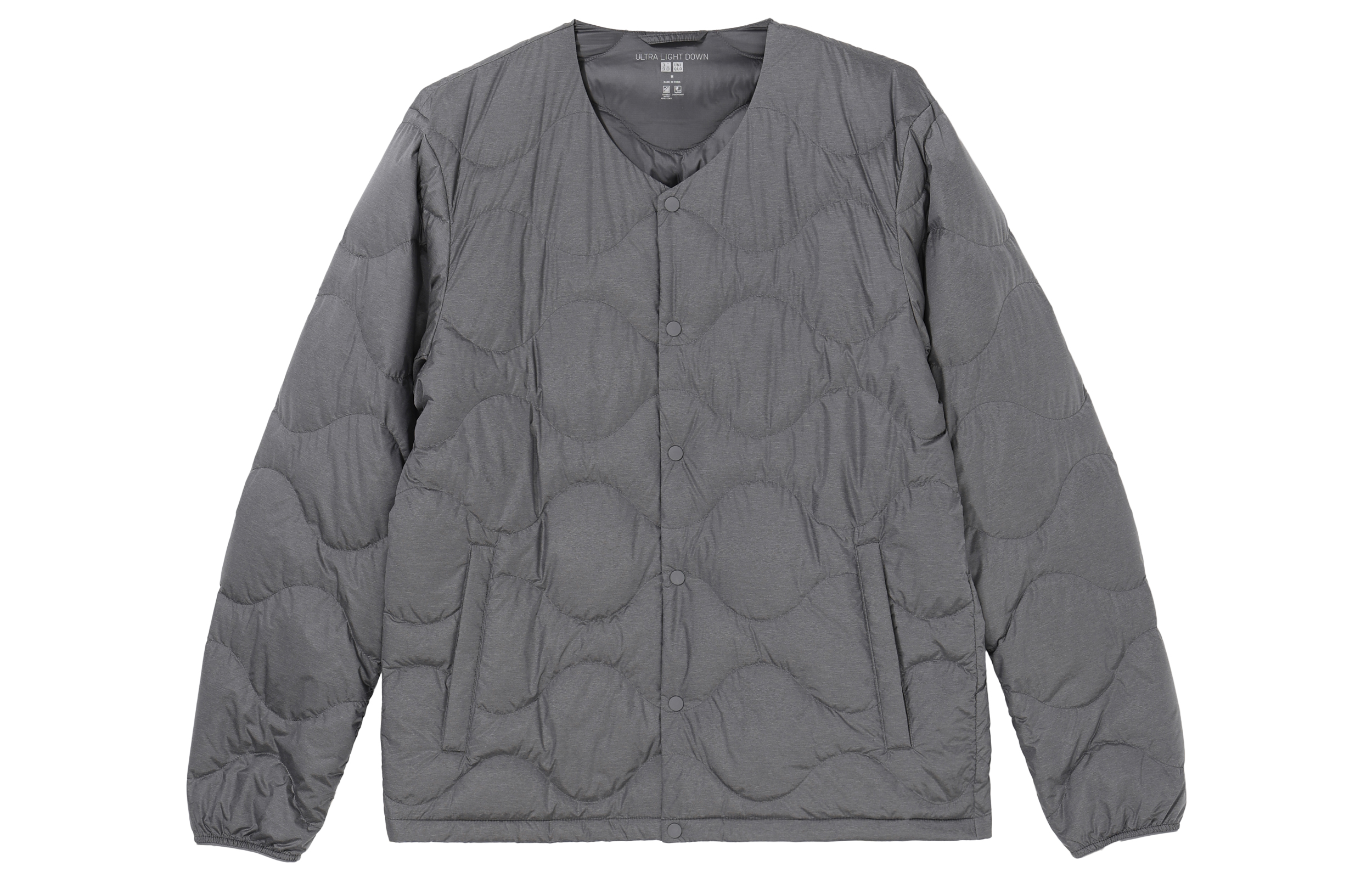 

UNIQLO Мужская пуховая куртка туманно-серого цвета, Mist Gray