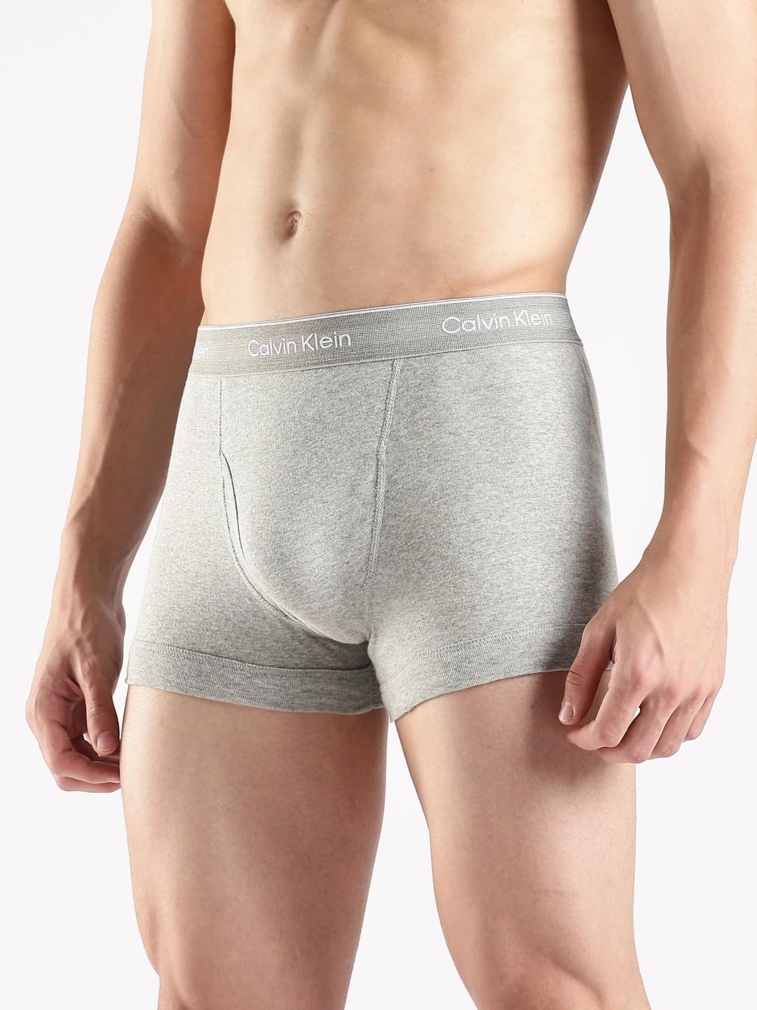 Calvin Klein мужские хлопковые классические трусы-боксеры, 3 шт., Black, Grey Heather, White — фото 4