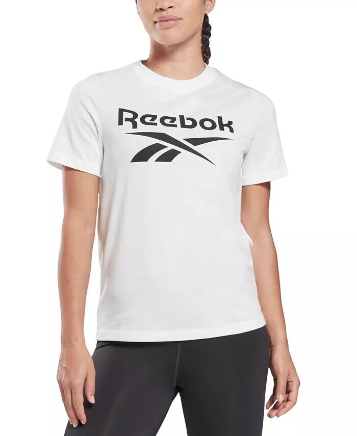 

Женская футболка с коротким рукавом и графическим логотипом Reebok, белый