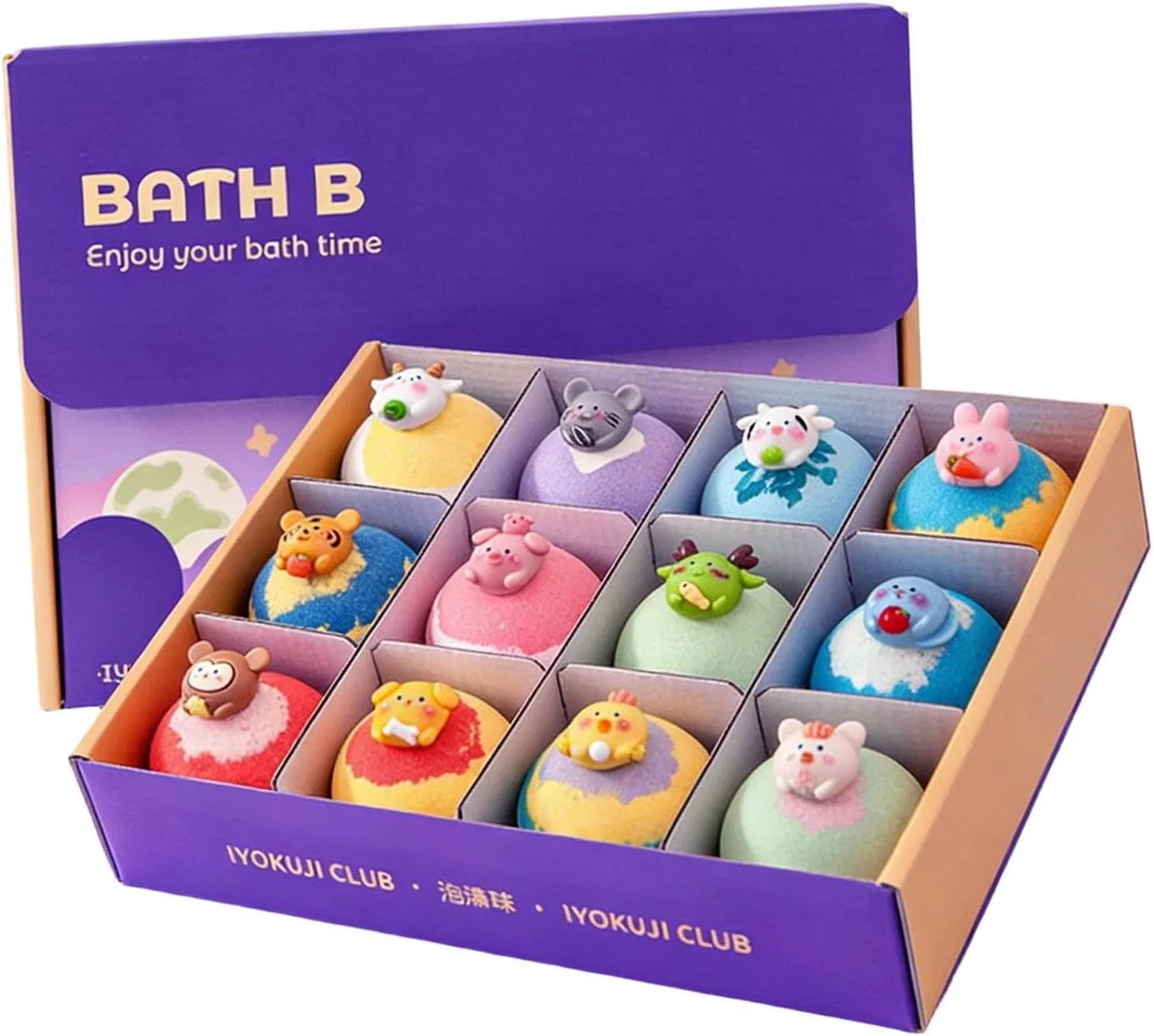 Набор из 12 бомбочек для ванны с ароматами Generisch, Bath Ball